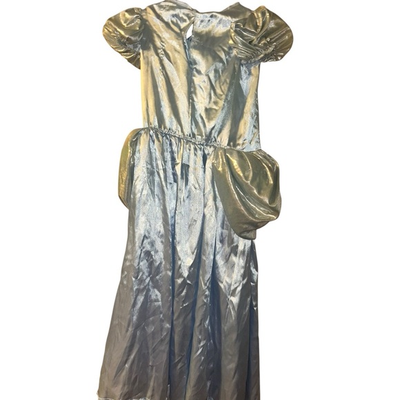 Disney Princess Cinderella blue satin ball gown costume dress M kids 7-8 - Picture 3 of 3